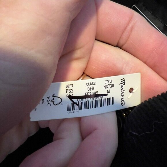 Madewell x Alpha Industries $265 Waxed Cotton Car Coat Black Size M NS730 - Picture 15 of 16